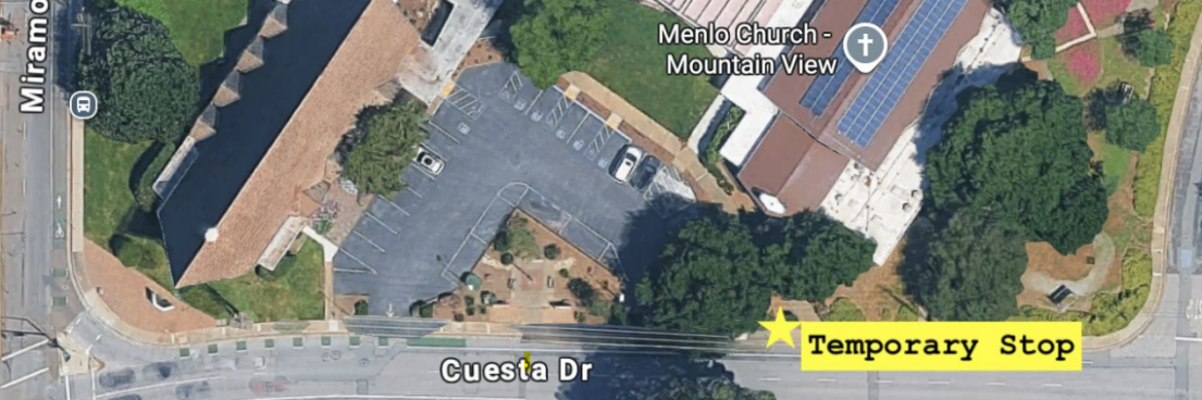 Three Month Stop Closure for Gray Route, Cuesta/Miramonte (NB)